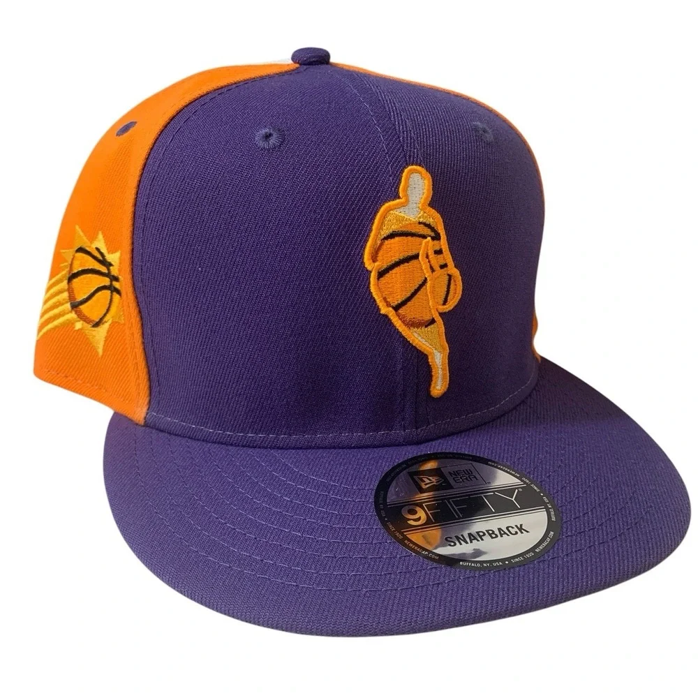 Phoenix Suns New Era NBA 9FIFTY Jerry West Logo Colorblock Snapback Hat Cap OSFM